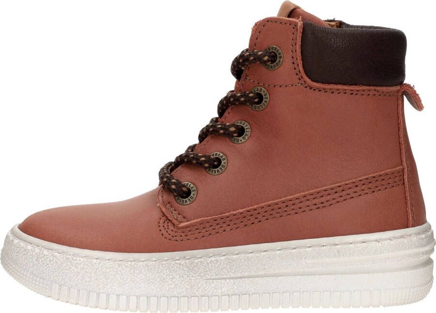 Develab leren enkelboots cognac Bruin Jongens Leer 26