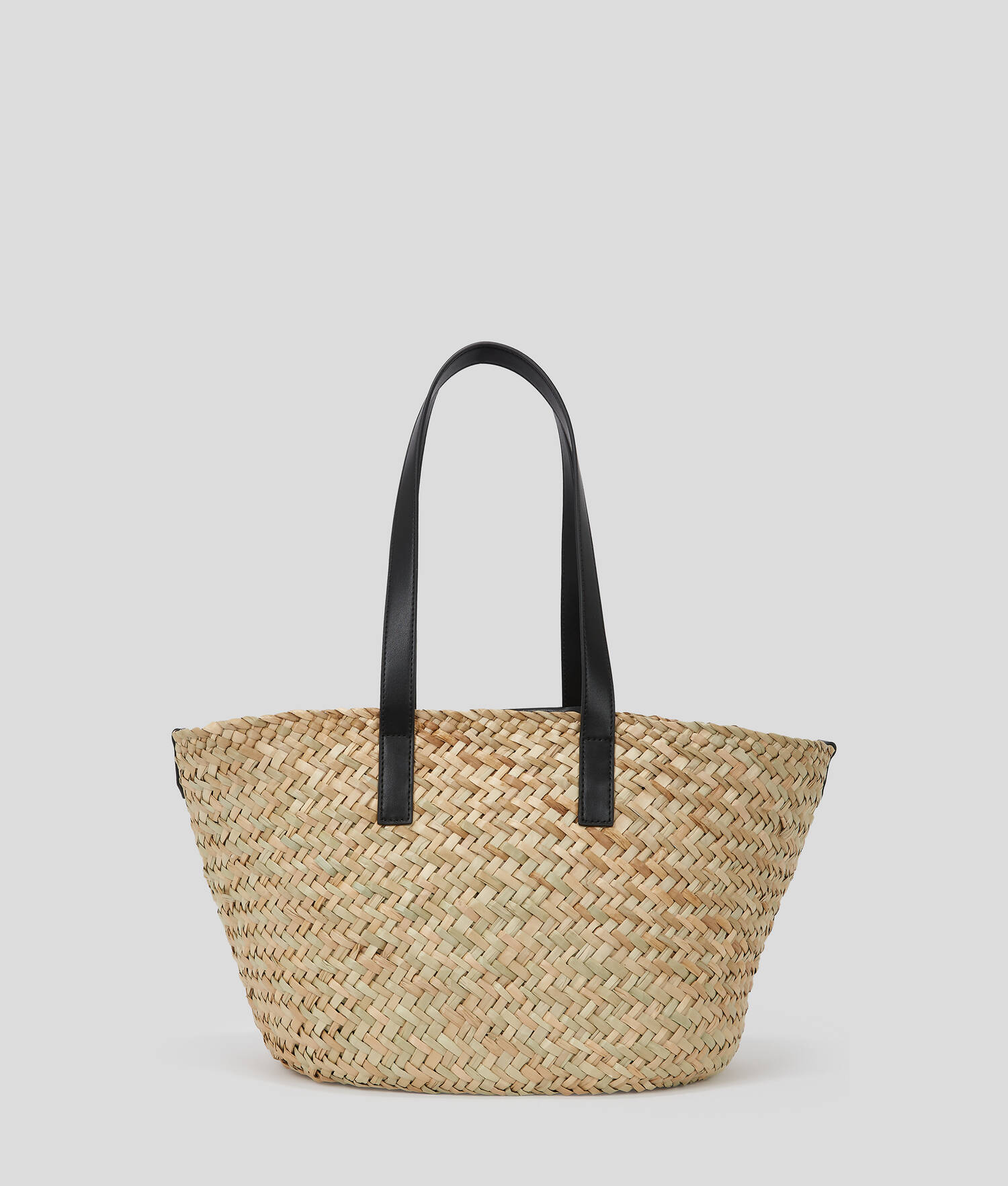 TOTE BAG EN RAPHIA - Naturel/Noir