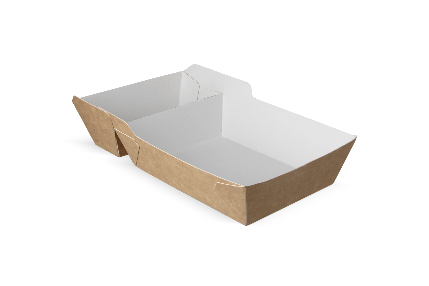 Frietbakjes A20 (A14+1) kraft/wit BIO