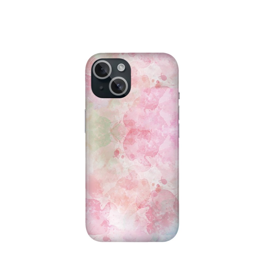 iPhone 15 Kunststoff Hülle Pastellhauch - Rosa