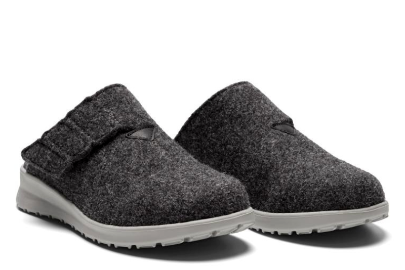 NEW FEET GRÅ ULD FILT HJEMMESKO
