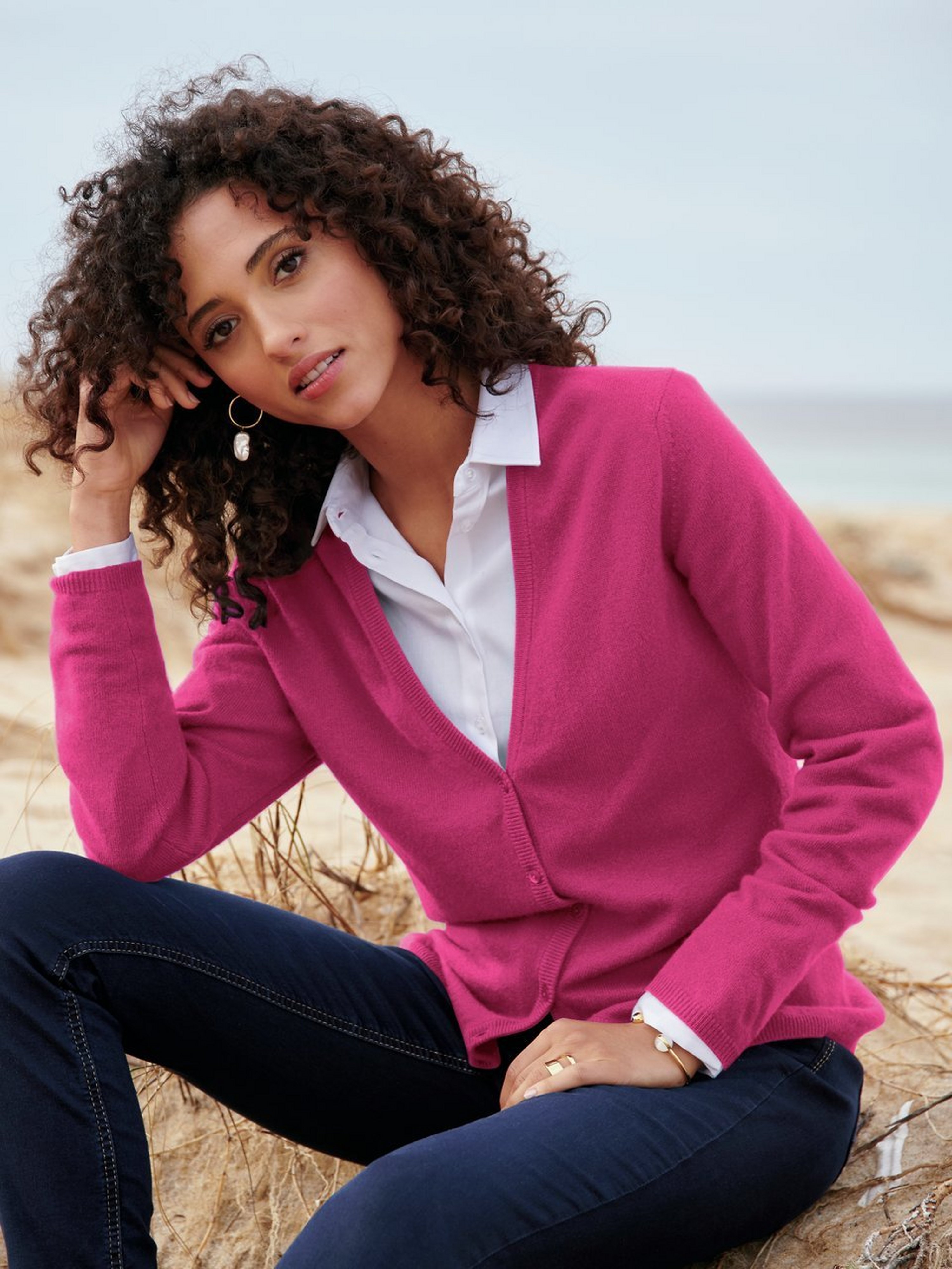 Strickjacke aus 100% Premium-Kaschmir Modell Cora