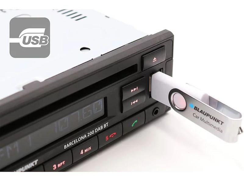 Blaupunkt Autoradio Barcelona 200 DAB-BT 1 DIN Autoradio mit DAB  Tuner und CD-Player