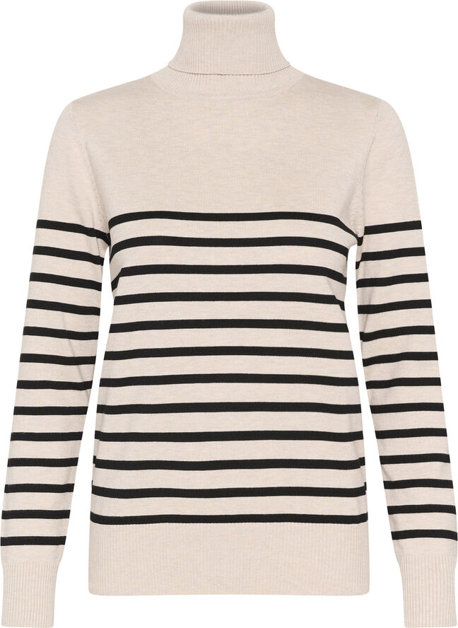 Saint Tropez MilaSZ St. Rollneck Pullover Gray morn mila stripe