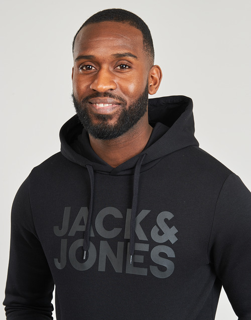 Jack & Jones - JJECORP LOGO SWEAT HOOD - Noir