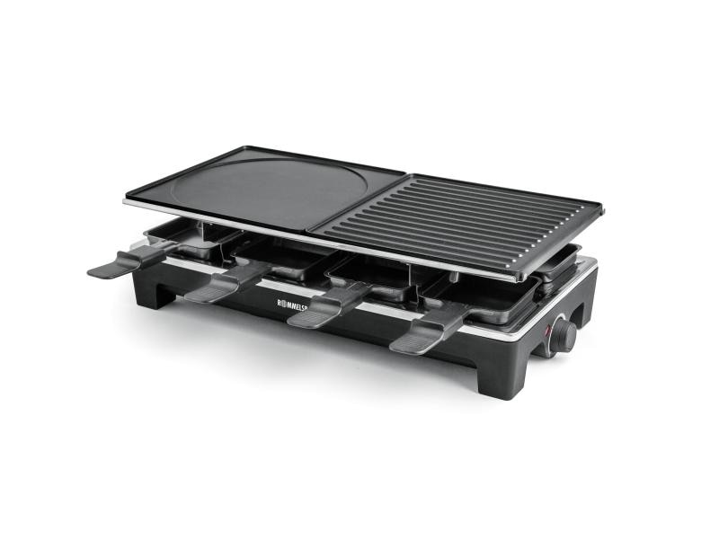 Rommelsbacher Racletteofen RCS 1350 8 Personen Raclette Grill mit zwei Wendegrillplatten