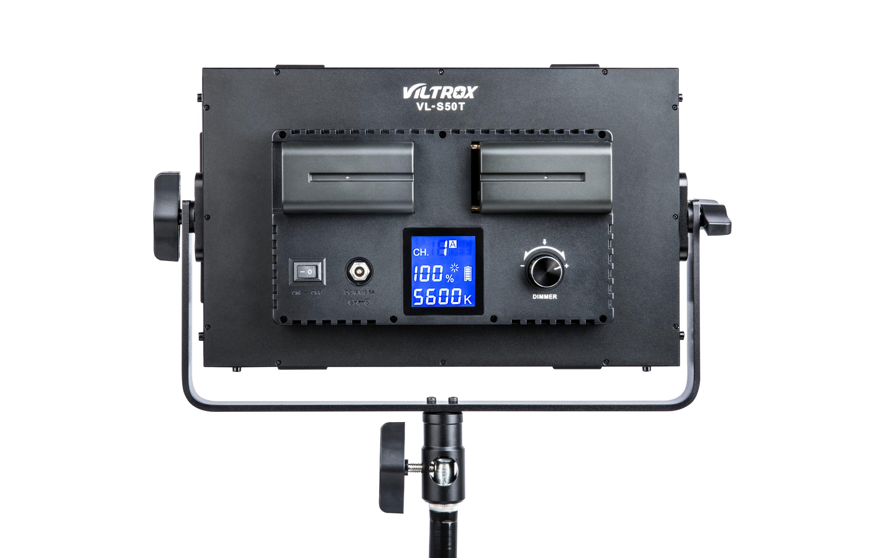 Videoleuchte VL-S50T<br>LED-Leuchte mit stufenloser Anpassung von Farbtemperatur und Helligkeit