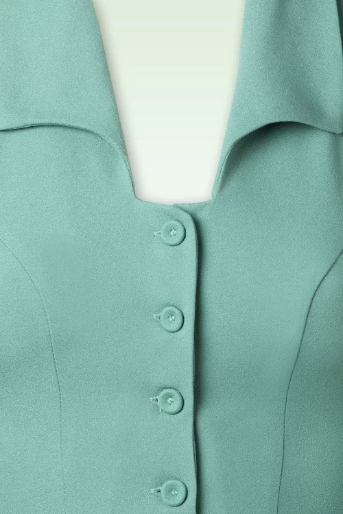 Miss Candyfloss Arien Minty blouse in mintgroen