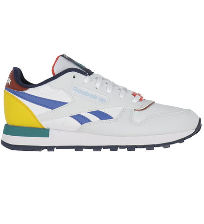 Reebok Sko - Classic Leather - Running - Moon/Navy/R?d