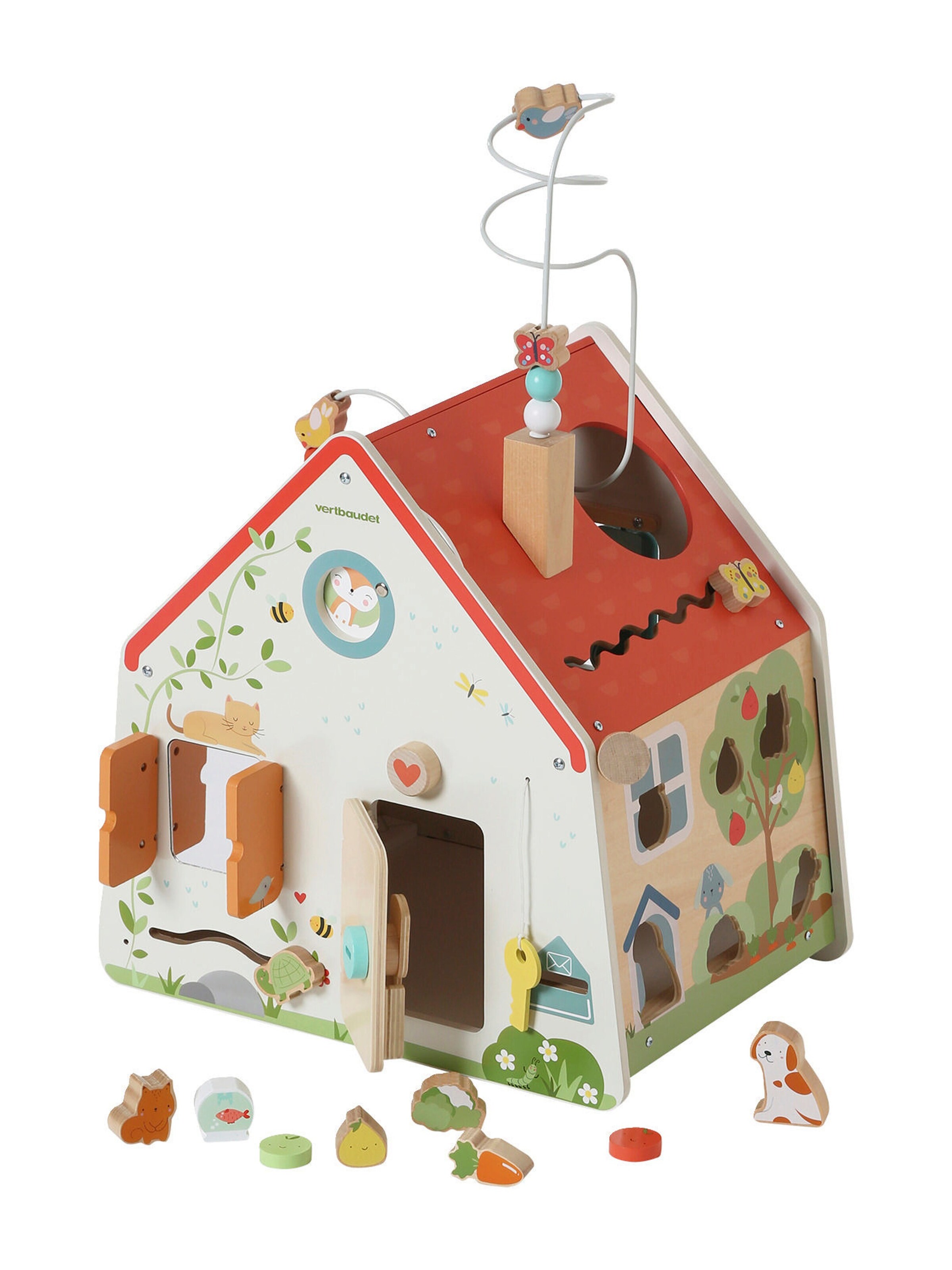 Vertbaudet Baby Activity-Haus, Holz FSC® natur