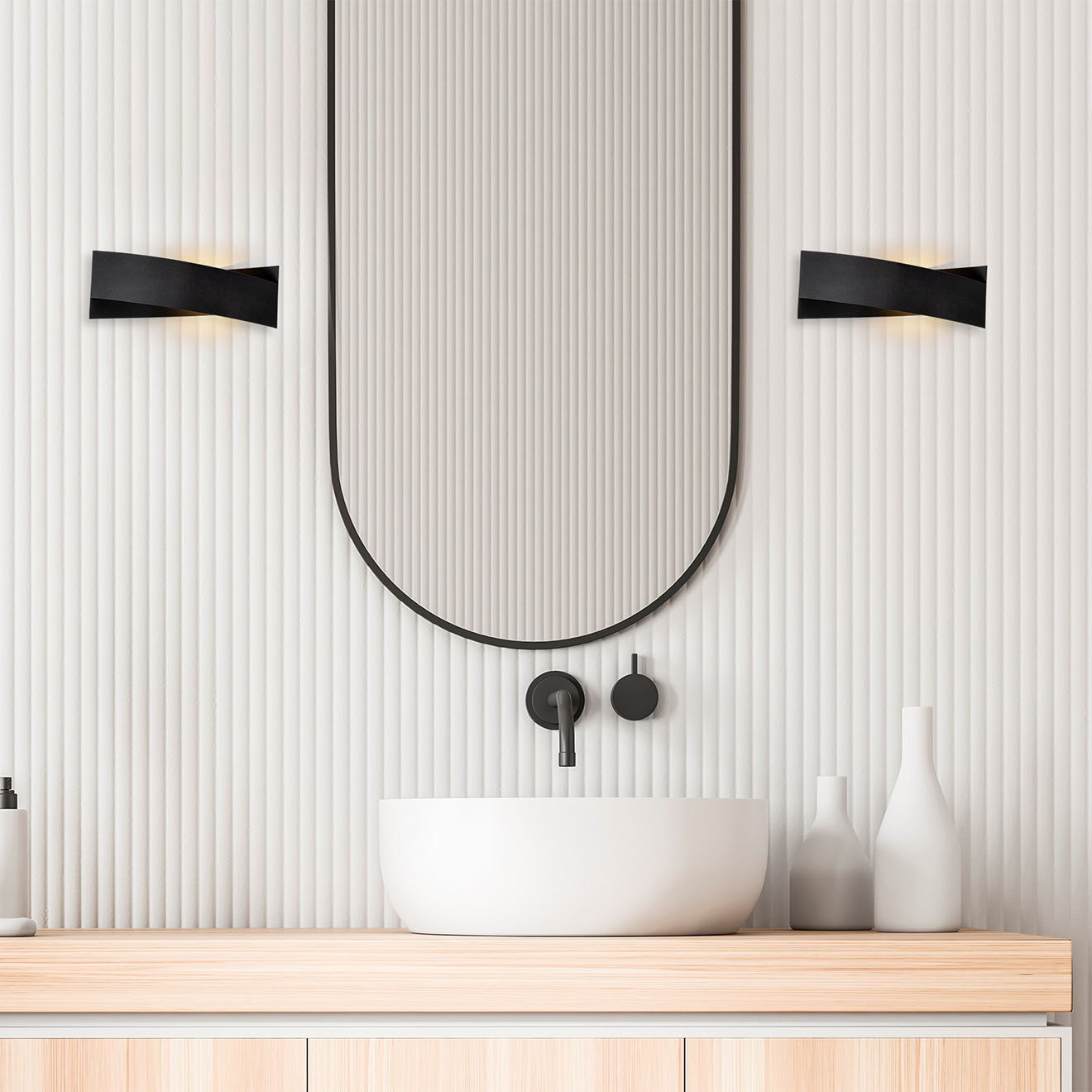 Sheen Applique murale AYD noir - 31x10x11 cm