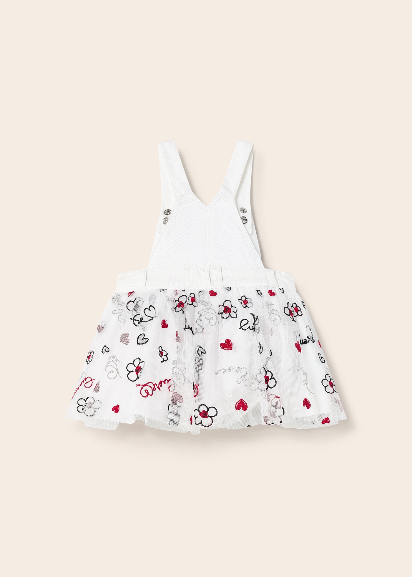 Macacão infantil com saia de tule