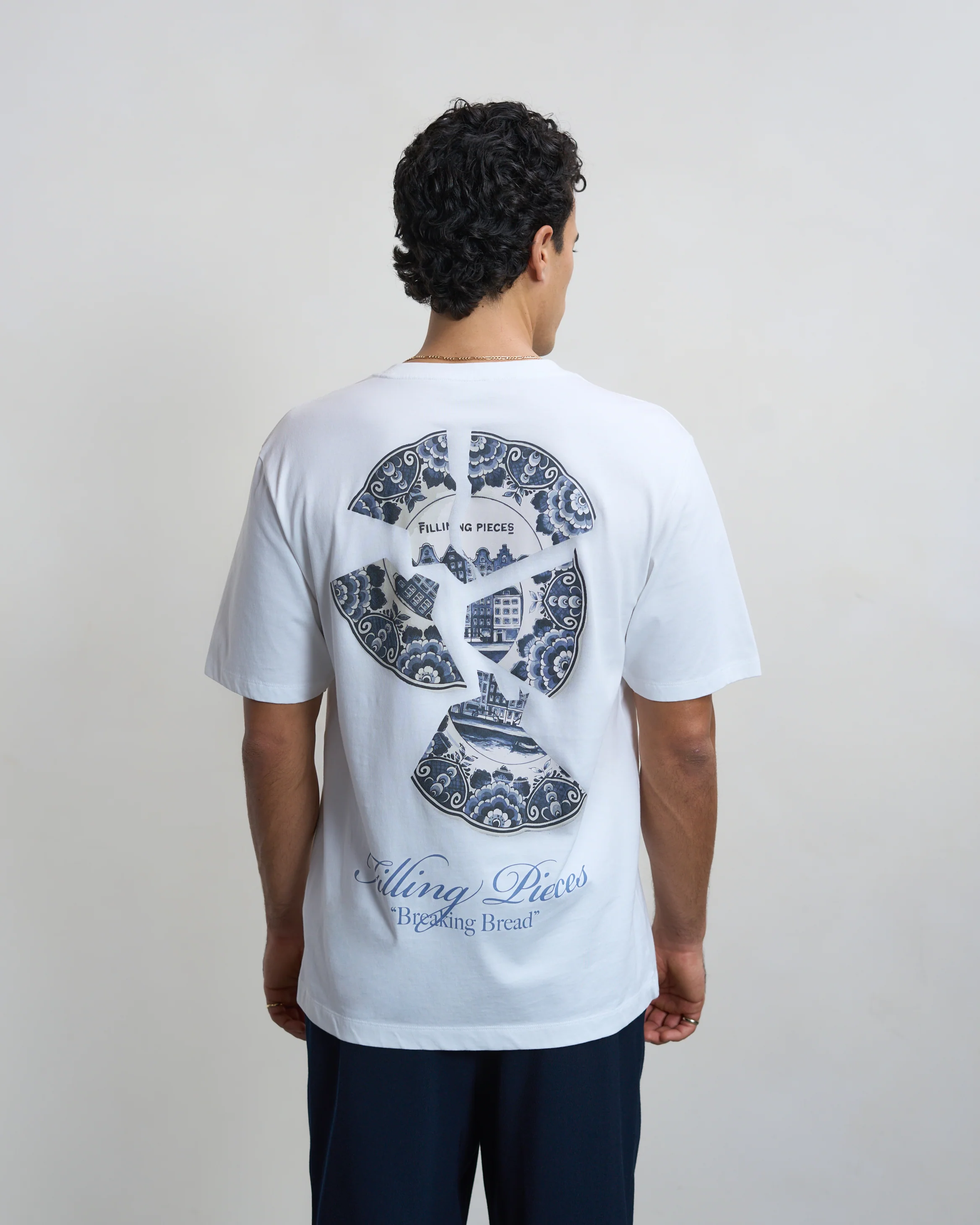 T-shirt Broken Plate White