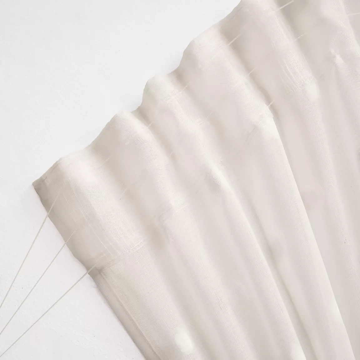 Voilage galon fronceur pompons (140 x 240 cm) Emie Beige