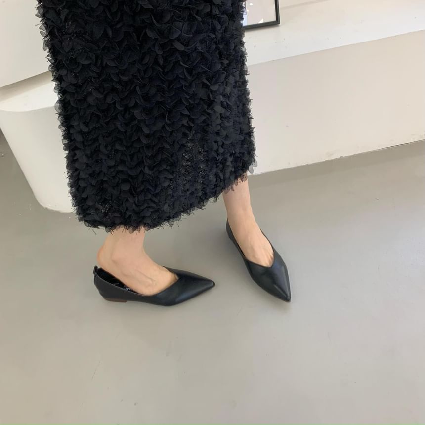 Anran - Kunstleren platte schoenen met puntige neus