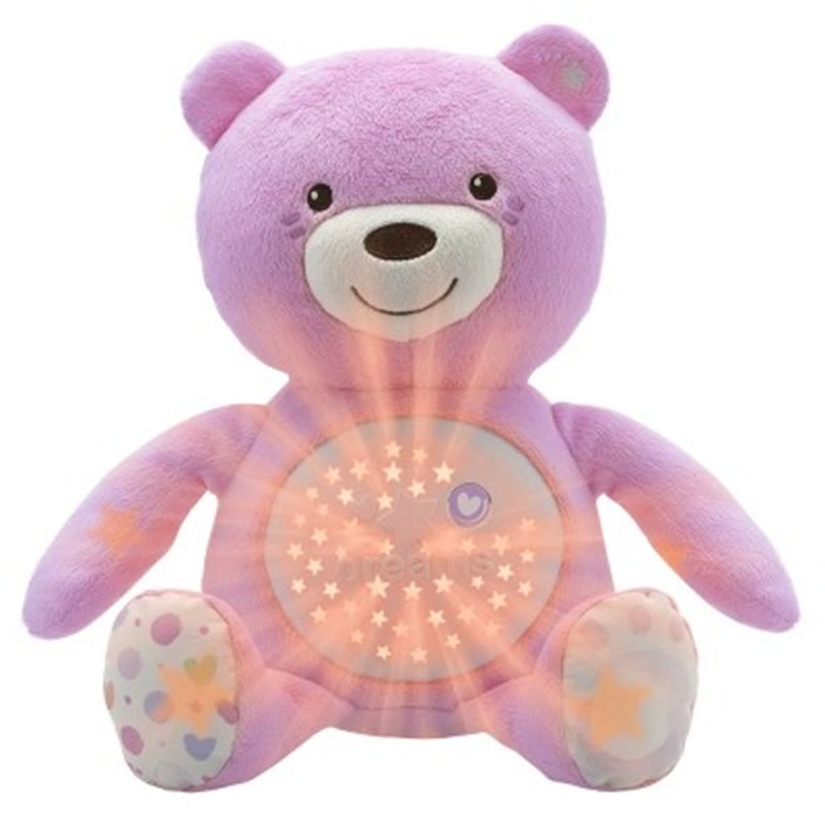 Peluche projecteur Baby bear rose