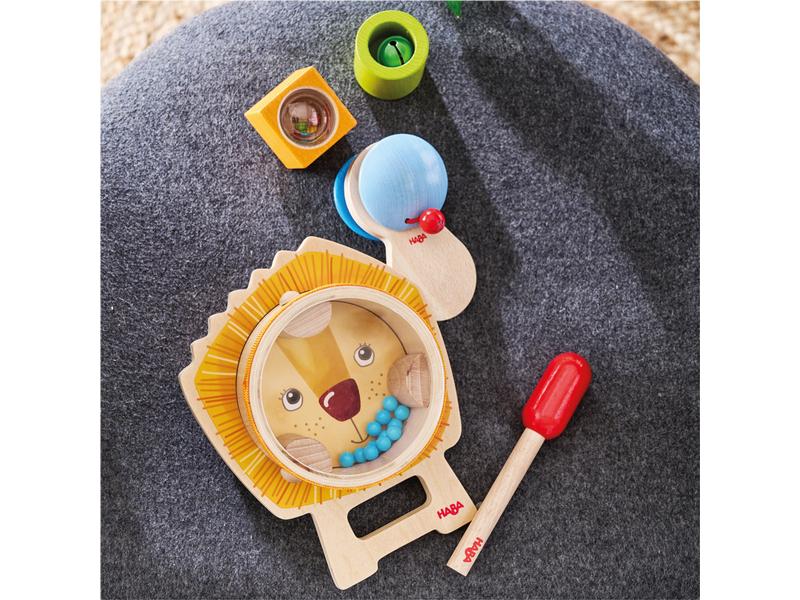 Haba Musikspielzeug Klangspiel-Set Löwenstark Löwen-Trommel