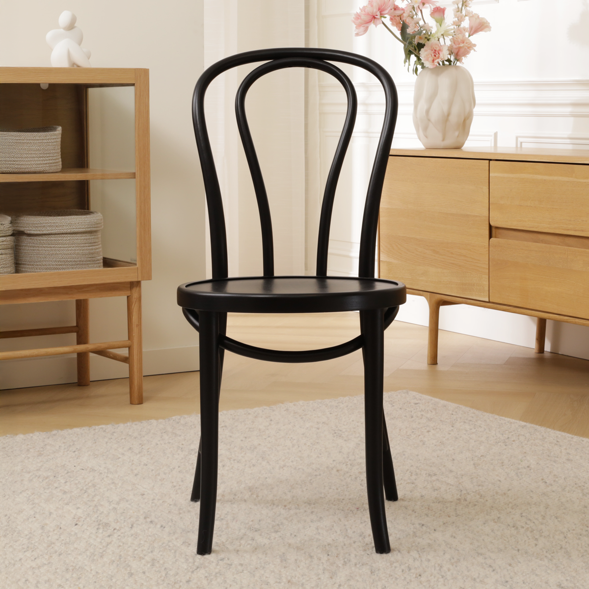 Houten bistrostoel Vienna Thonet No. 18 - zwart gebeitst