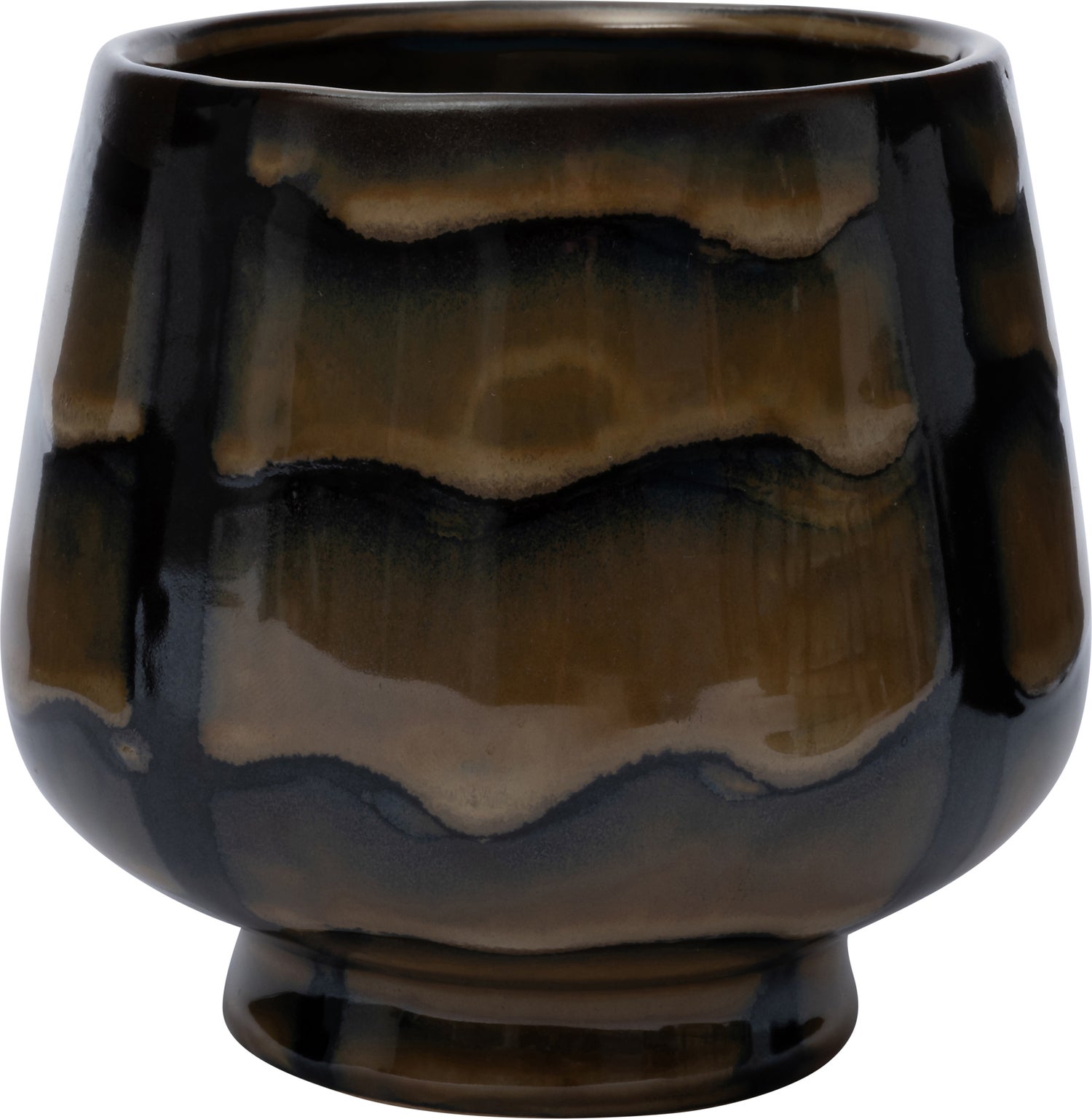 Intratuin bloempot Ahmo bruin D 16 H 14 cm