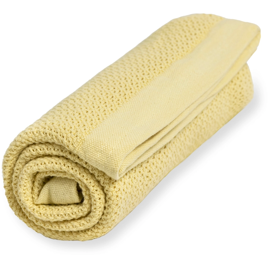 VINTER&BLOOM Kuscheldecke Soft Grid Spring Yellow