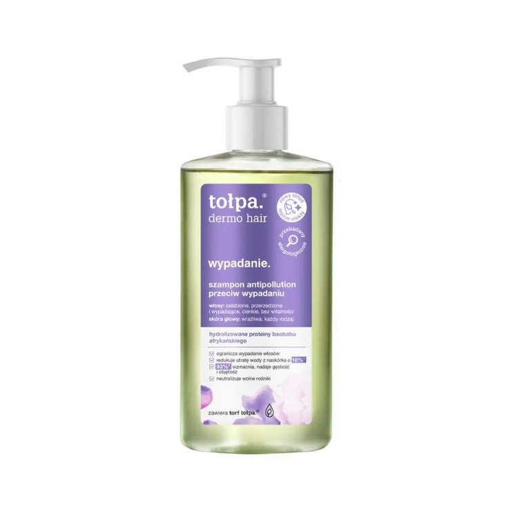 Tołpa Dermo Haaruitval. Antipollution shampoo tegen haaruitval 250 ml