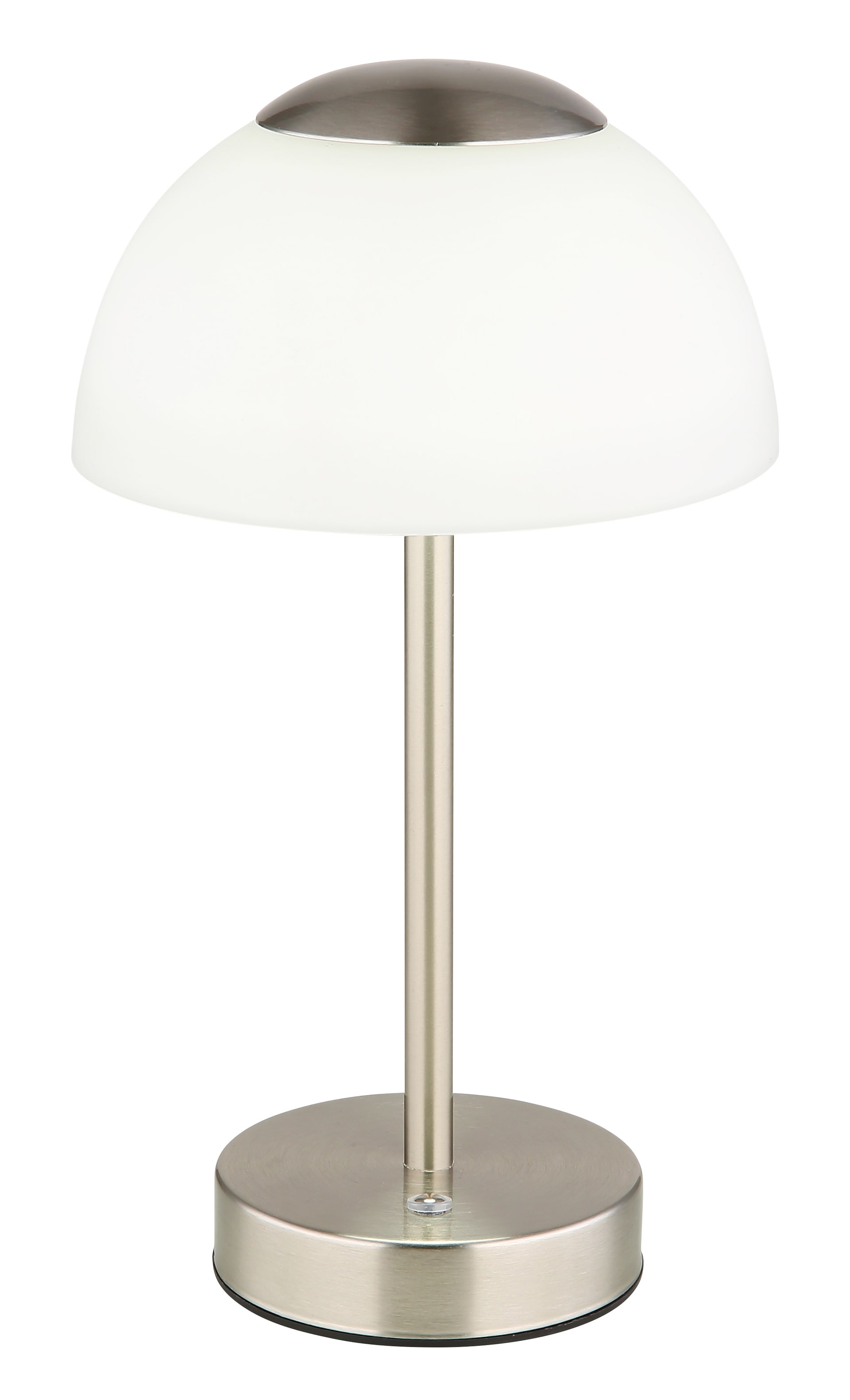 GLOBO Akku LED Tischlampe SAMIRA 31 cm nickelfarbig