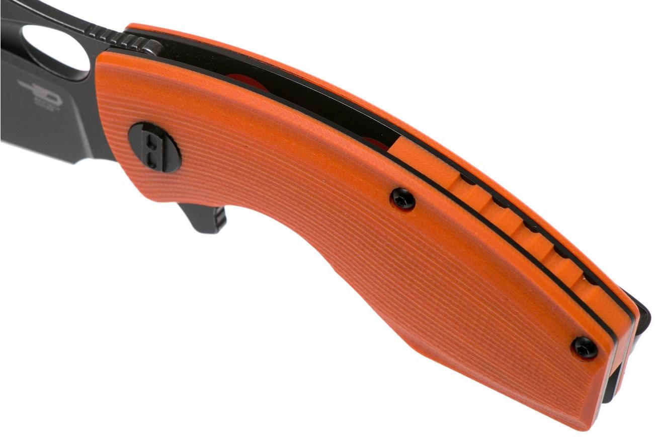 Bestech Lizard BG39D Orange G10, Black Stonewashed zakmes