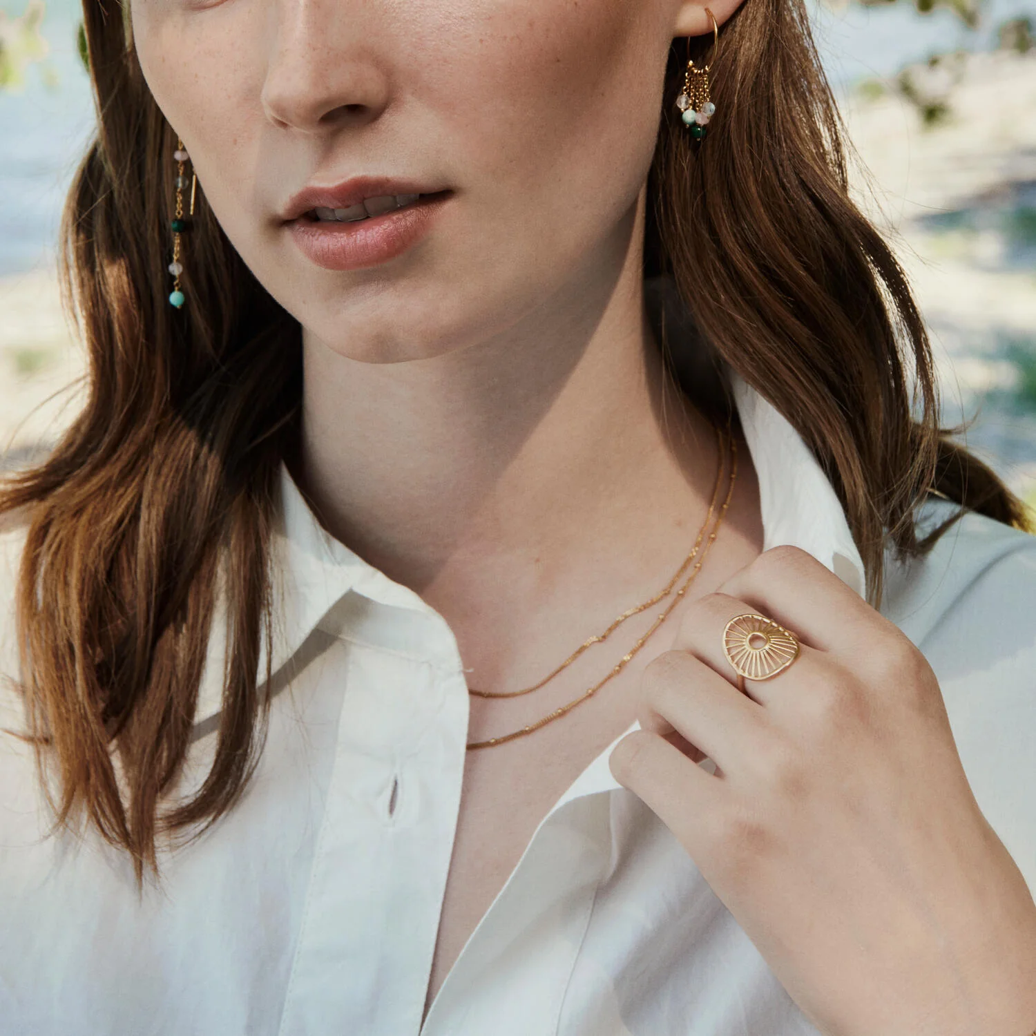 Pernille Corydon  Big Daylight ring - forgyldt