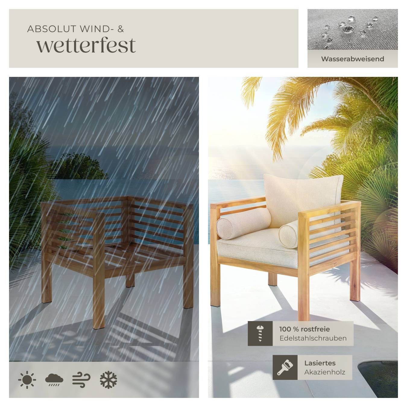 Garten-Loungesessel Boka