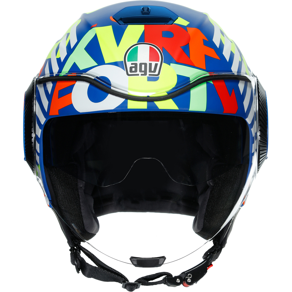 AGV - Casque Orbyt Metro 46 Bleu / Vert / Blanc / Rouge