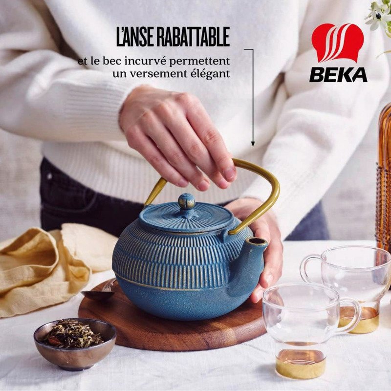 Théière en fonte Yuan - 0.9 L, bleu