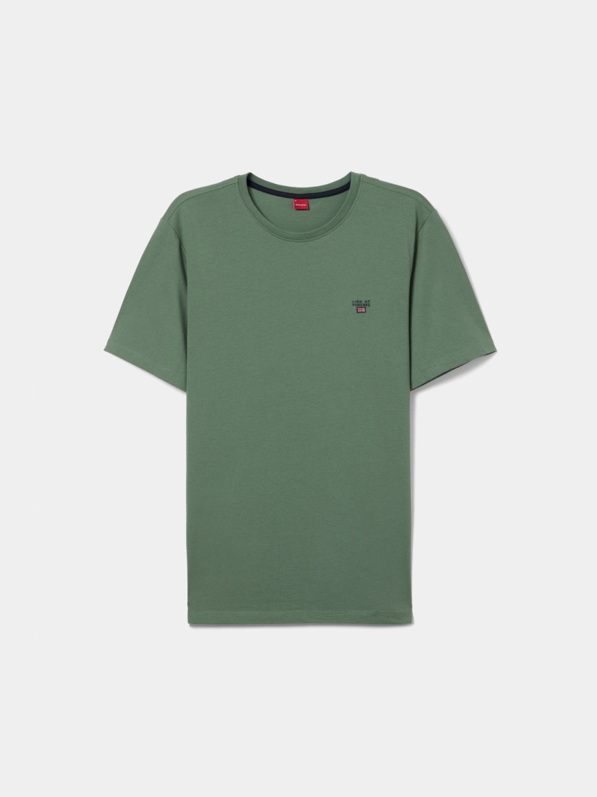 T-shirt básica em algodão