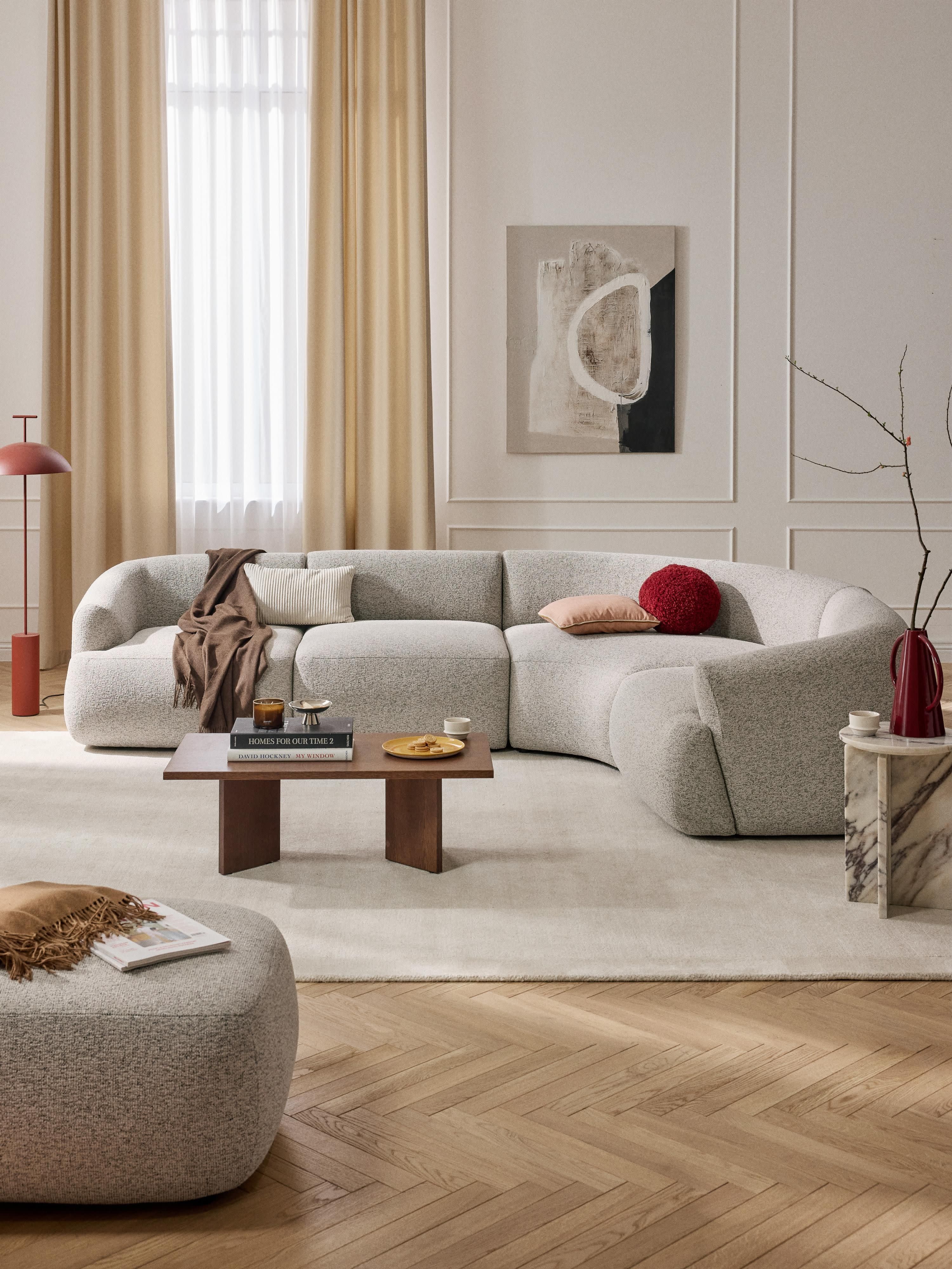 Modulaire bouclé hoekbank Sofia (4-zits)