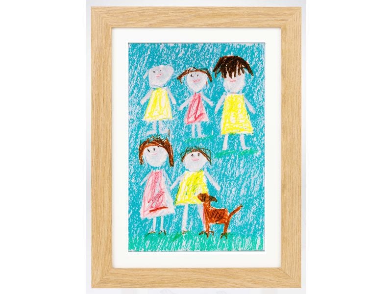 COCON Bilderrahmen für Kinderzeichnungen 34 x 25 x 4 cm, Na Kunstrahmen für Kinderzeichnungen
