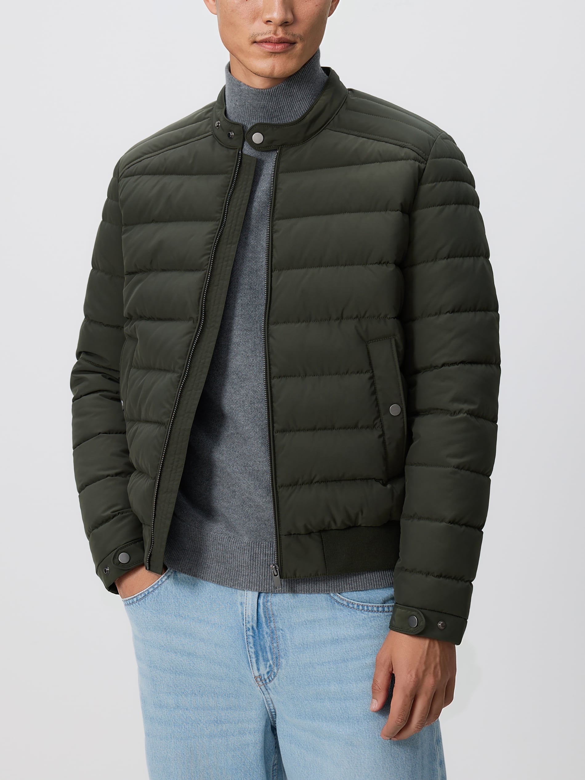 Bikerjacke mit Stehkragen