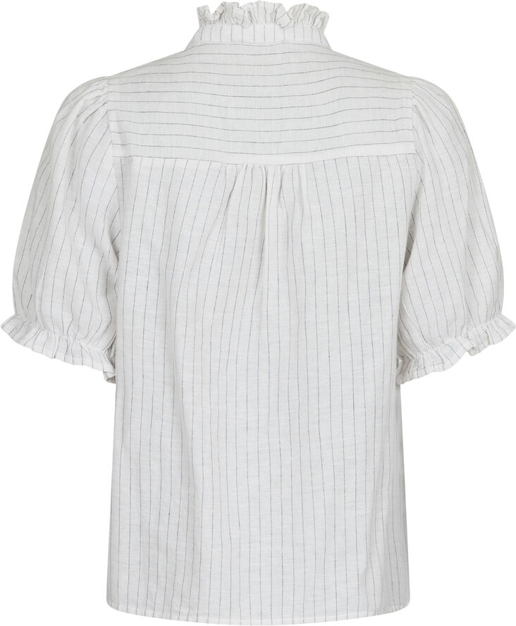 Neo Noir Odesa Simple Stripe Blouse Off white