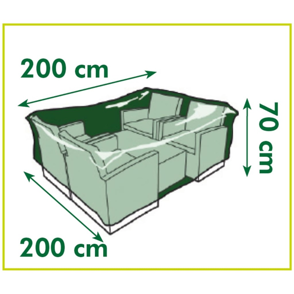 Housse de meubles de jardin pour table et chaises 200x200x70 cm