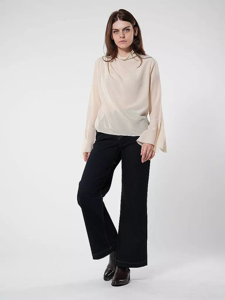 LIU JO Seidenbluse TUNICA DRAPPEGGIATA beige