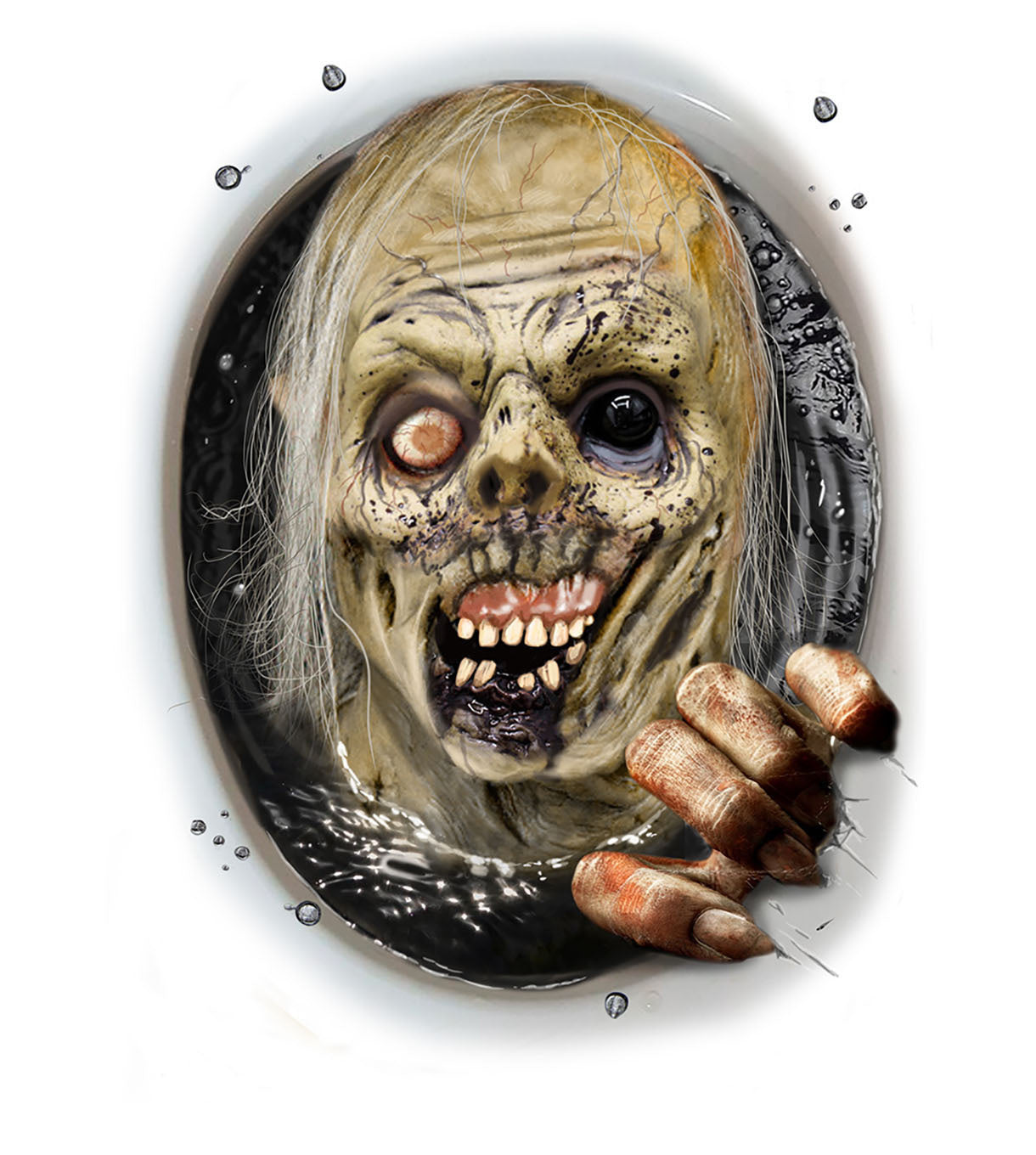 Halloween Wc Sticker Zombie