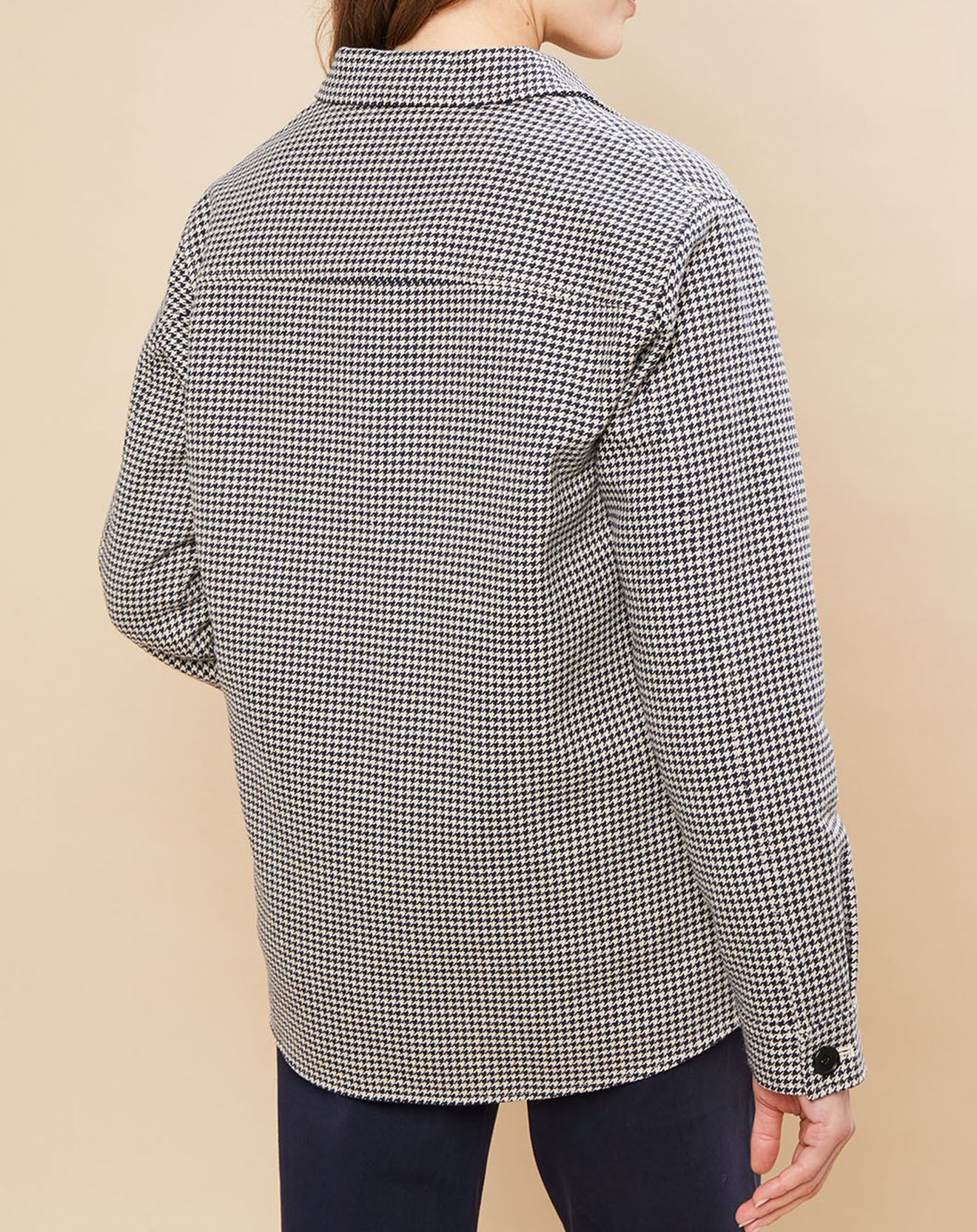 Hartford Veste surchemise en Coton & Lin Velim beige/noir