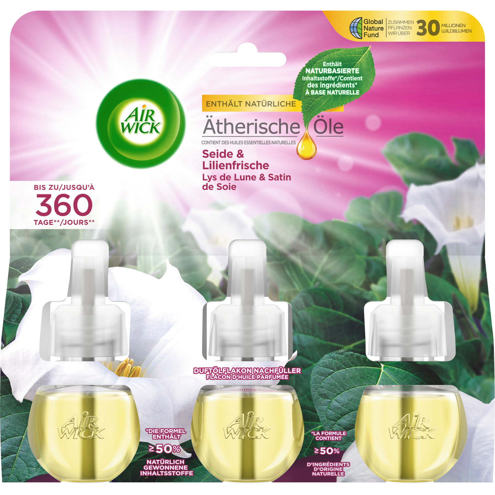 Airwick Duftst Ref Seide & Lilie 3x19ml
