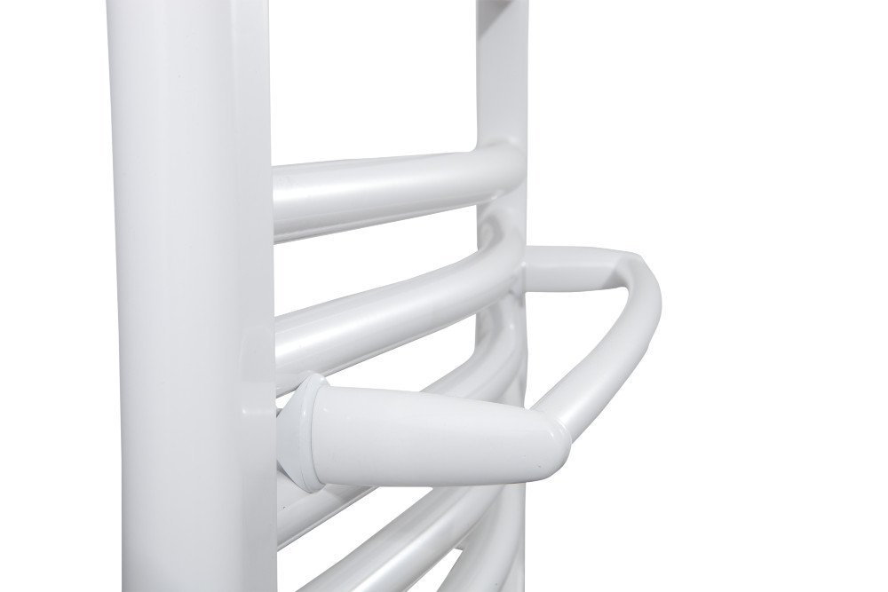 Aqualine Eco radiator handdoek rek wit 33cm gebogen