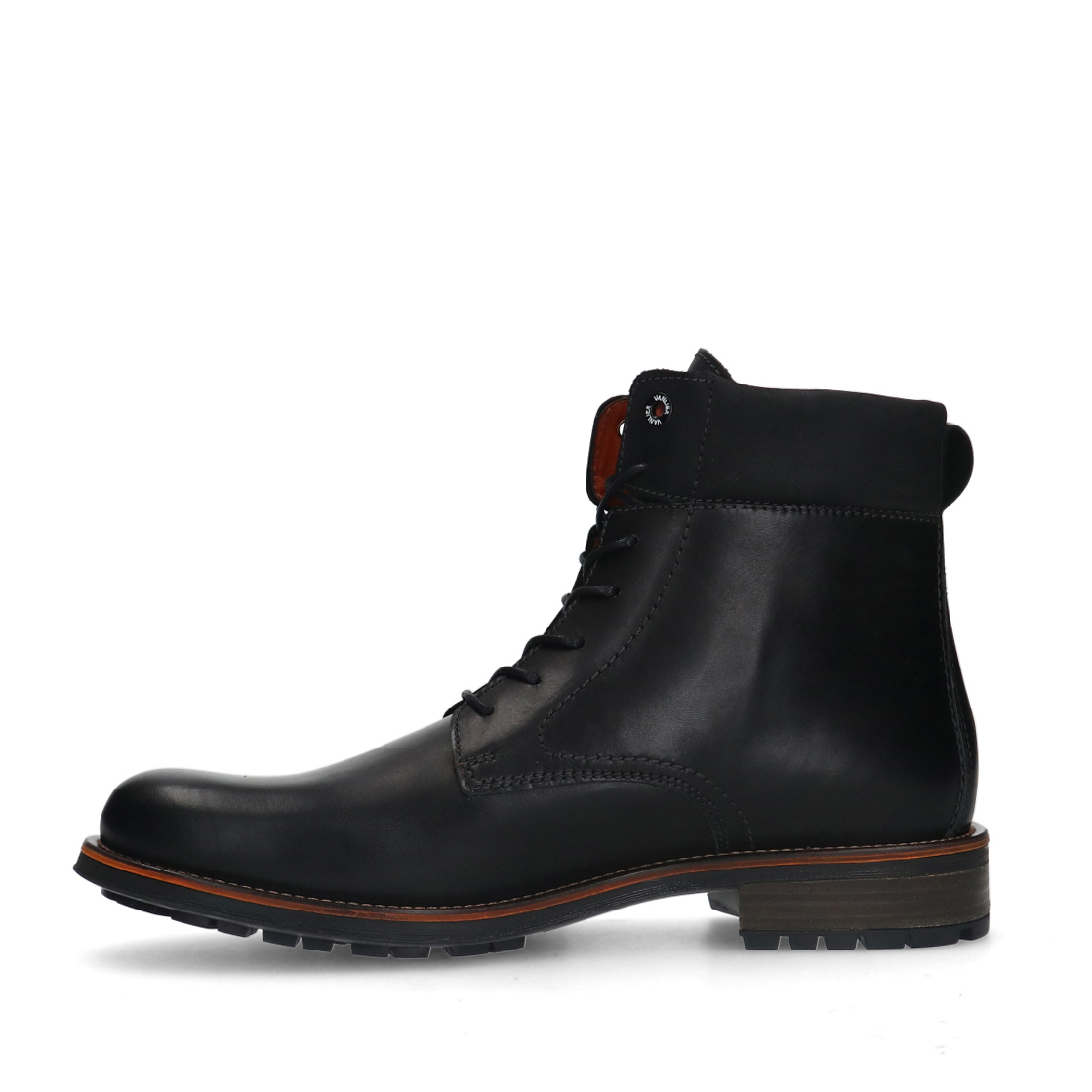 Zwarte leren veterboots
