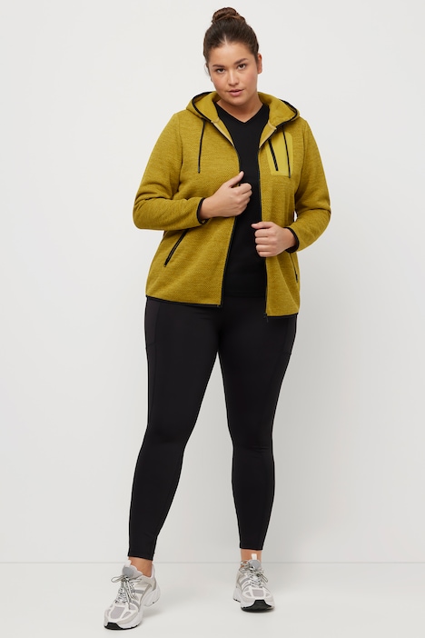 Fleecejacke, Wabenstruktur, Reflektoren, Zipptaschen