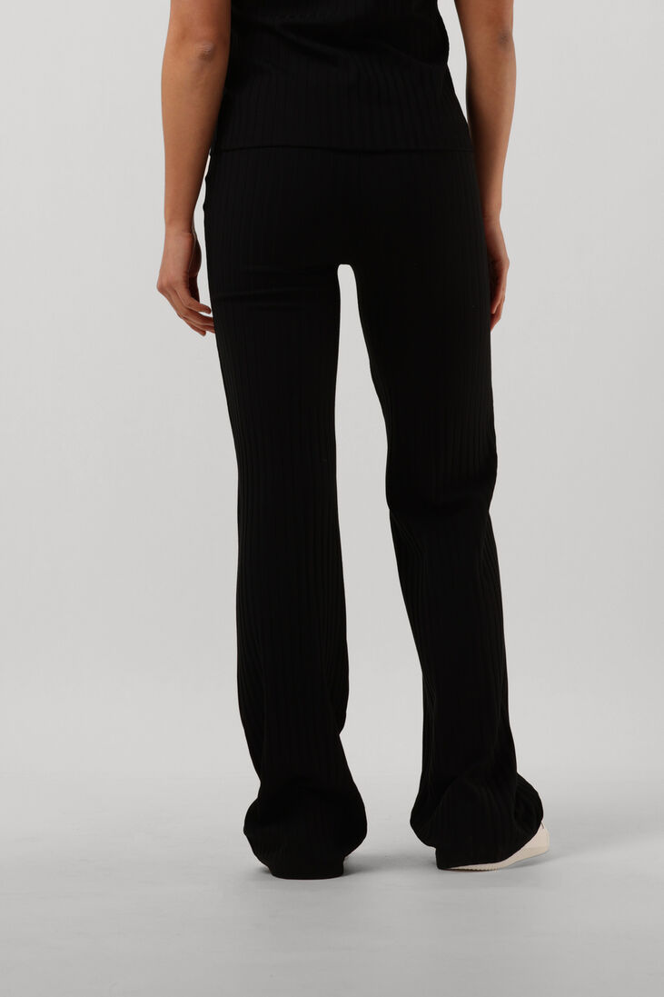 CALVIN KLEIN zwarte calvin klein flared broek elongated rib pants