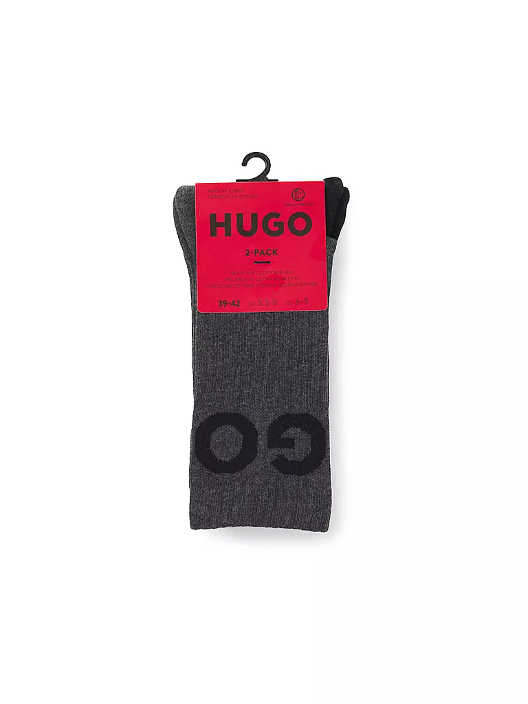HUGO Socken 2er Pkg. medium grey grau