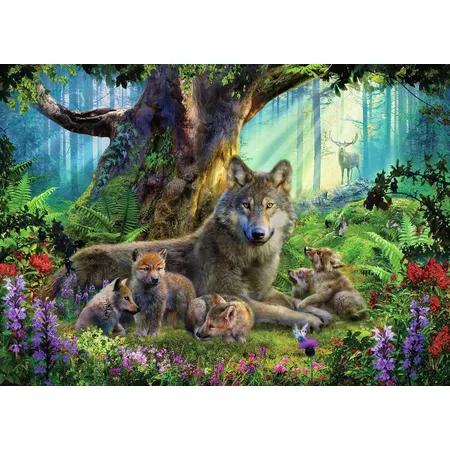 Ravensburger Puzzle - Wölfe im Wald, 1000 Teile