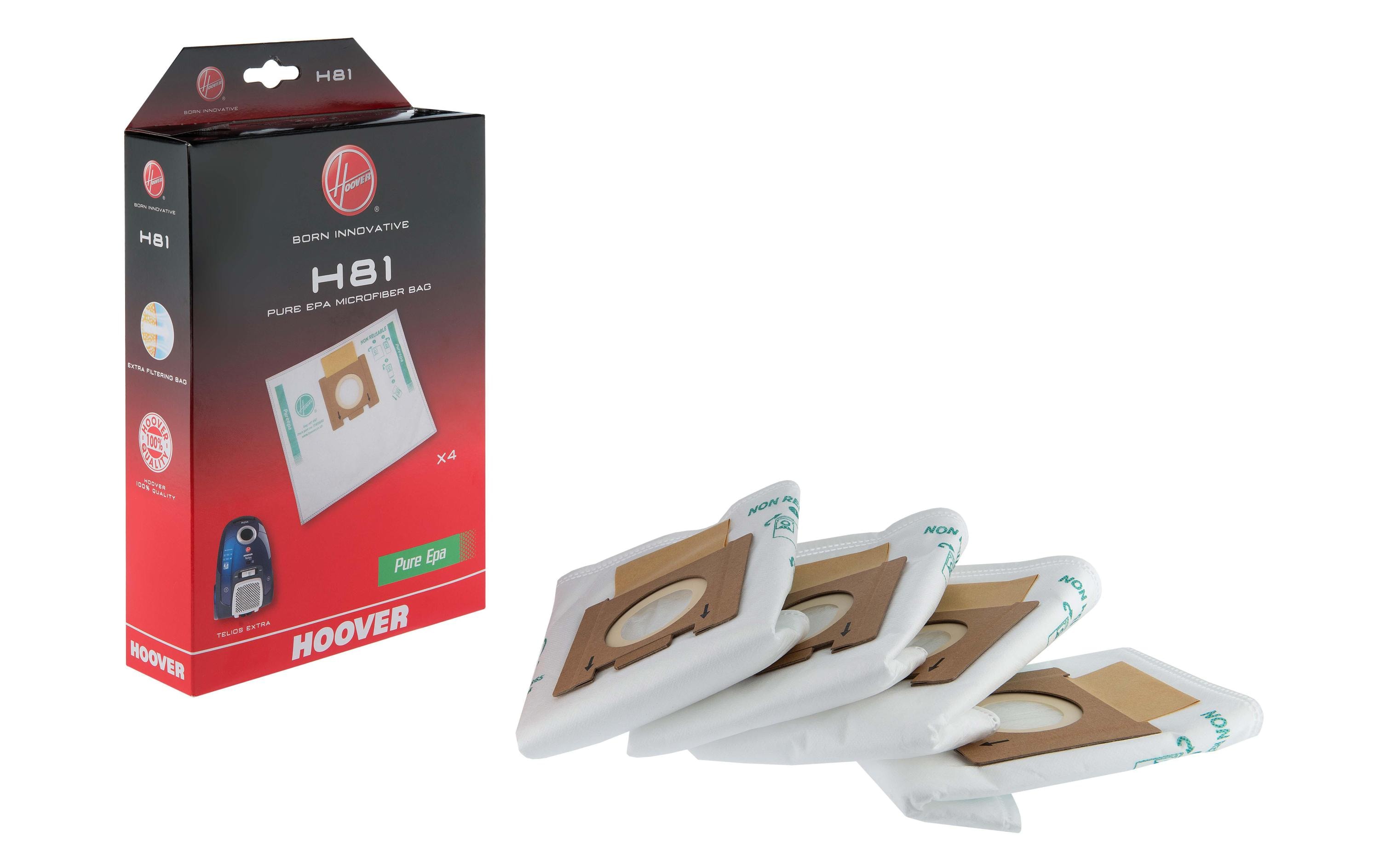 Staubfilterbeutel H81 4 StückErsatz-Staubbeutel für bestimmte Staubsaugermodelle von Hoover