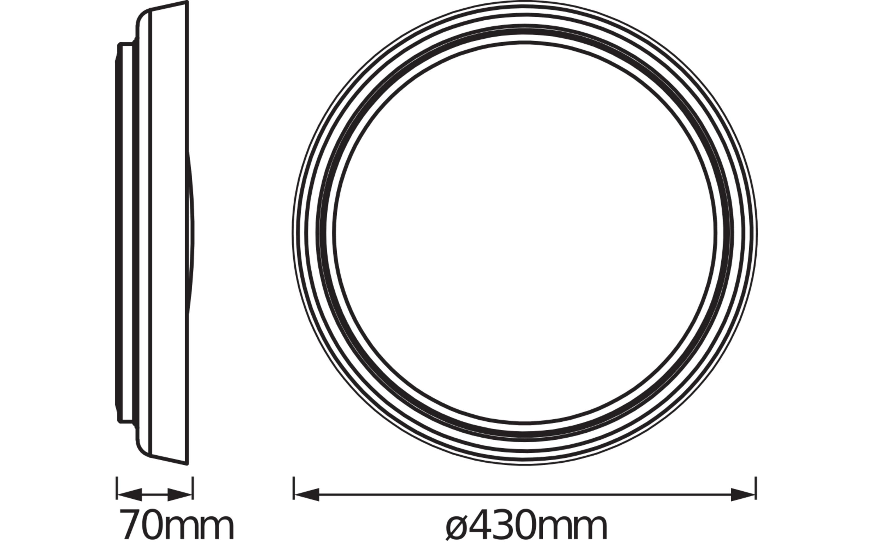 Deckenleuchte SMART+ Orbis Plate, 24 W, Ø 43 cm, BeigeDeckenlampe mit WiFi-Technologie