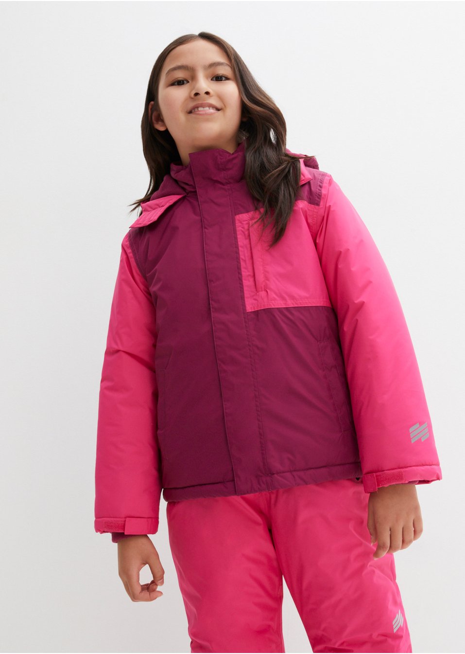 Veste de ski fille, imperméable et coupe-vent
